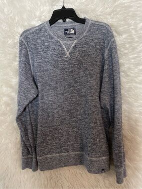 The North Face Women’s Lightweight Blue Space-Dye Heathered Crewneck Top-M